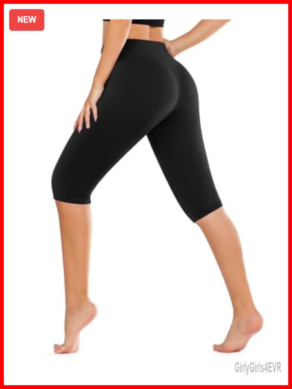 High Waisted Capri Leggings Tummy Control Yoga